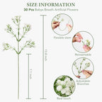 30 Pcs Babys Breath Artificial Flowers,Baby Breath Flowers Artificial Bulk - Image 2