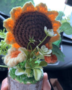 Plush Sunflower Rose Bouquet, Stuffed Flower Toy with Bendable Stems, Decorative Flower Gift for Graduation, Valentine's Day, Wedding, Christmas (dasiy) - Image 2