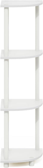 Furinno Turn-N-Tube Corner Shelf, 4-Tier Corner Bookshelf, Display Storage - Image 6