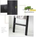 FUIN Blanket Ladder, 57in Rustic Solid Wood Decorative Ladder, Black - Image 4