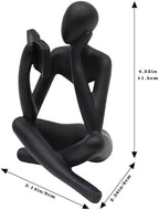 Jinkoozz Reading Women Statue, Thinker Sculptures, Abstract Art Ornament, Modern Aesthetic Figurine Decoration, Suitable for Home Living Room Bedroom Office Shelf Table Desk Bookshelf Decor - Image 6