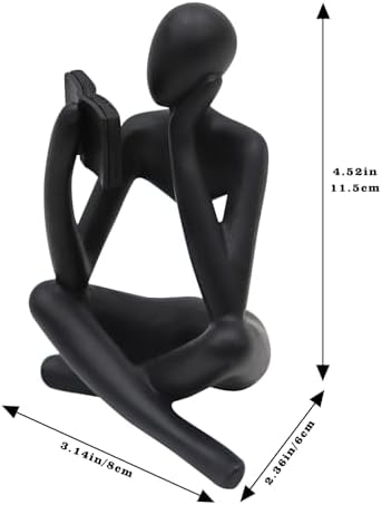Jinkoozz Reading Women Statue, Thinker Sculptures, Abstract Art Ornament, Modern Aesthetic Figurine Decoration, Suitable for Home Living Room Bedroom Office Shelf Table Desk Bookshelf Decor - Image 6