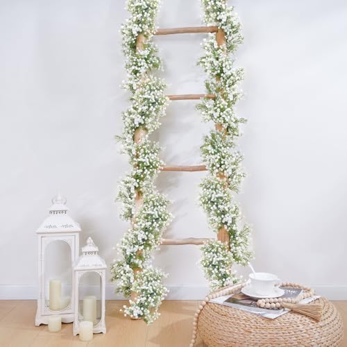 Dolicer 4 Pcs Babys Breath Artificial Flowers Vines Baby Breath Garland - Image 5