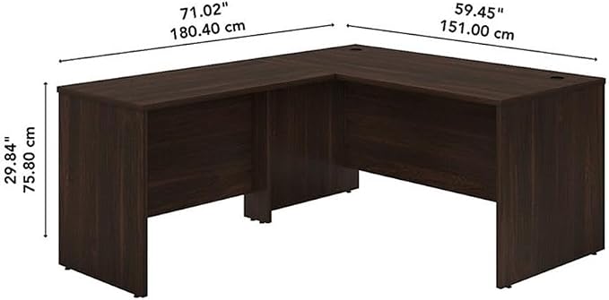 Bush Business Furniture Studio C 60W x 24D Credenza Desk in Modern Hickory - Image 3
