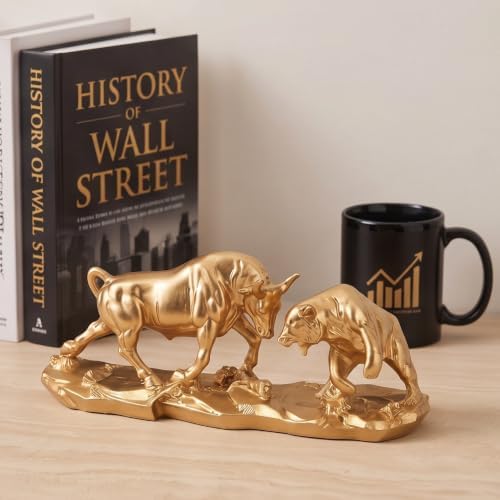 Bull and Bear Statue - Wall Street Bull Decor, Stock Market Gifts - Image 5