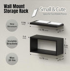 RICHER HOUSE Black Floating Shelves Bathroom, Small Wall Shelf Over Toilet - Image 2