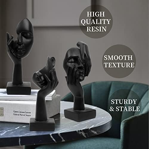 3 Pcs Thinker Statue,Modern Home Sculptures,Collectible Figurines - Image 3