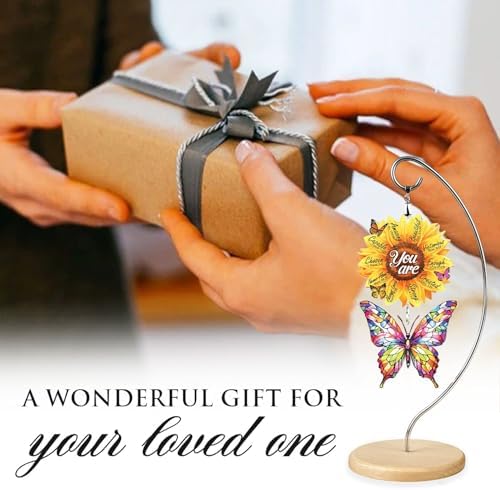 Christian Gifts for Women Birthday, Butterfly Inspirational Gifts for Friends, Mom, Sister, Girl, Female Coworker, Christian, God Says You are Sunflower Gifts for Women, Religious Desk Decor - Image 6