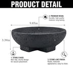 FESTGLOX Black Decorative Bowl, Large Fruit Bowl for Kitchen Counter - Image 2