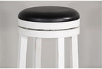 Pemberly Row Set of 3 Wood Bar Unit and 2 Backless Swivel Barstool - Image 8