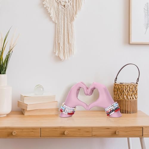 Heart Hand Sculpture, Pink Home Decor Aesthetics for Room Shelf Coffee Table Dining Table Centerpiece, Birthday Gift and Memorial Gift for Women, Girlfriend Girls Mom. - Image 5