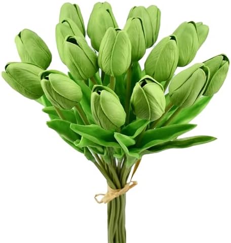 Mandy's 20pcs Artificial Green Tulips by Mandys