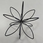 8" Black Sphere Decor, Abstract Tabletop Decorative Ball, Metal Floral Handmade Decorative Sculpture Home Decor Statues - Image 4