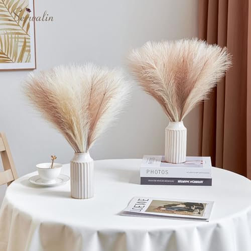 Serwalin 60PCS 17.7" Ivory Beige Sand Pampas Grass Decor for Home Decor - Image 5