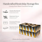 Handicrafts Home Black White Large Decorative Keepsake Box with Lid, 10x5x5 - Image 2