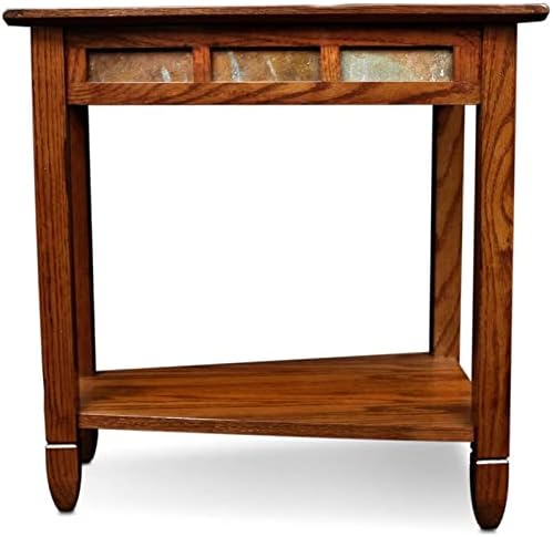 BOWERY HILL Recliner Wedge End Table in Rustic Oak - Image 3
