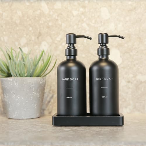 Prus Waso Matte Black Soap Dispenser Set - Image 6