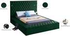Meridian Furniture Bliss Collection Modern | Contemporary Velvet Upholstered Bed - Image 7