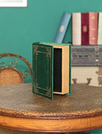 VW Vintiquewise Decorative Vintage Book Shaped Trinket Storage Box- Green - Image 2