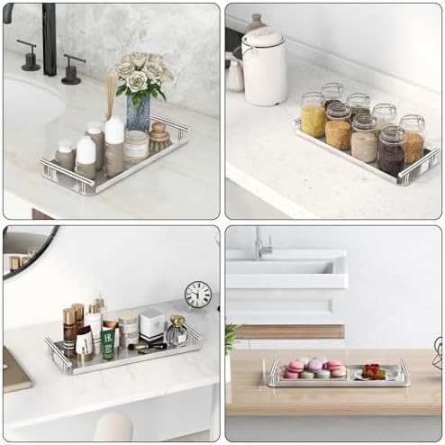 FEILERN Toilet Paper Basket,Toilet Paper Storage for Toilet Tank, Bathroom, Kitchen Counter (Silver) - Image 6