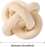 Wood Knot Chain Link Decor - 3 Link Boho Wooden Hand Carved Decorative Wooden Links Knots for Coffee Table Entryway Modern Farmhouse Shelf Decoration - Image 4