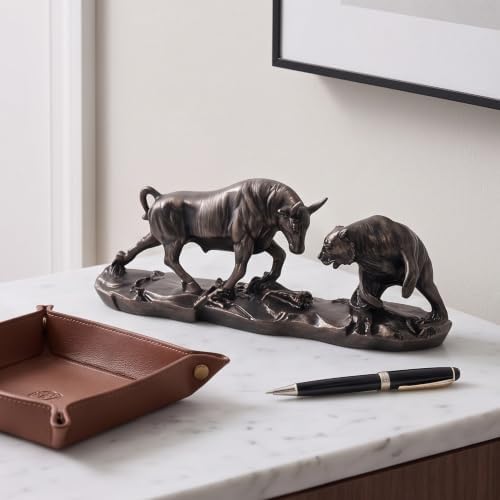 Wall Street Bull Statue, Bull Market and Bear Market Statue, Stock Market Sculpture, Mens Desk decor Day Trading Accessorie, for Office, Desktop, Bookshelf, Study, Home Decor, Financial Advisor Gift - Image 4
