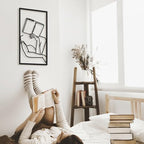 Bakovity Black Metal Wall Art, Minimalist Line Wall Decor, Abstract Woman Book Wall Decor, Modern Aesthetic Metal Art for Bedroom Bathroom Living Room (4 Pcs, 17 x 9 in) - Image 2