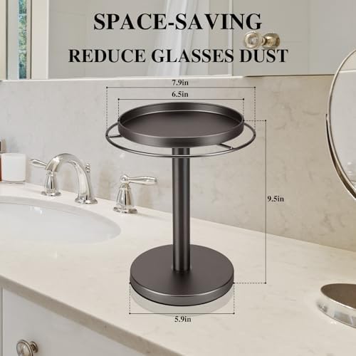 kondyfayo 360 Rotating Sunglass Organizer Glasses Holder (Titanium Black) - Image 6
