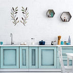 Zhengmy 2 Pcs Metal Leaf Wall Art Vine Branch Decor,Colorful - Image 3