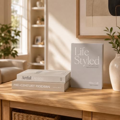 3 PCS Faux Decorative Books for Home Decor-Coffee Table Books Decor-Aesthetic Fake/Faux Books for Decoration,libros Decoration for Coffee Table, Shelf Accessories (MID-Botanical Life Styled) - Image 3