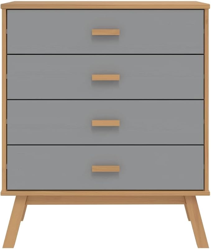 Scandinavian Style Solid Pine Wood Drawer Cabinet - Image 7