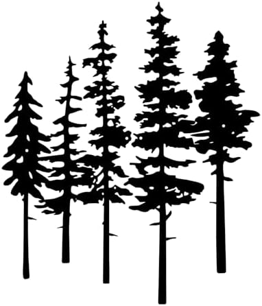 ESTART Metal Pine Tree Wall Art, Metal Tree Wall Decor by ESTART