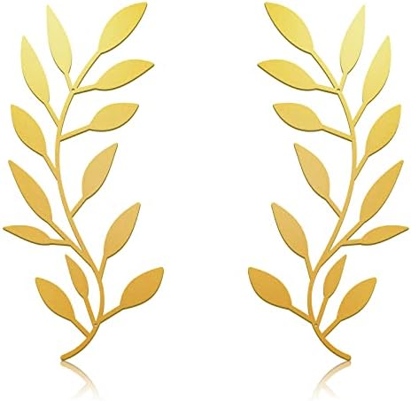 Zhengmy 2 Pcs Metal Leaf Wall Art Vine Branch Decor,Gold by Zhengmy