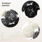 9 Pcs Rattan Decorative Balls, 3 Colors (Black, White, Gray), Handcrafted Woven Yarn Balls for Home Decor, Weddings, Parties, and Special Occasions - Image 3