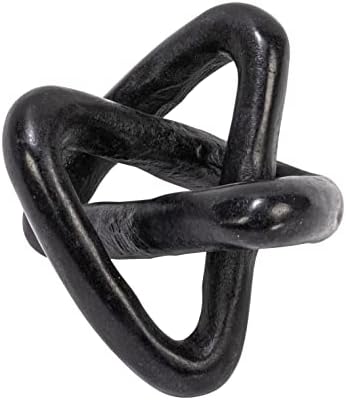 Creative Co-Op Modern Decorative Marble Link Knot, Black - Image 3