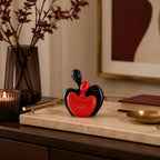 XMGZQ Mini Hugging Couple Statue Ceramic Lover Figurine Home Decor is a Romantic Gift for Her on Wedding Anniversary and Valentines, TV Stand Decoration Knick Knacks for Shelves (Red) - Image 6