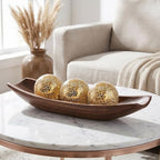 TOPZEA 3 Pack 4 Inch Gold Mosaic Glass Orbs, Decorative Balls Mosaic Spheres for Vase Fillers, Dinning & Coffee Table Centerpieces, Bowl Decor, Home & Christmas Decorations - Image 5