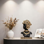 African American Woman Bust Statue, Vintage African Figurines and Sculptures, Elegant Art Decor for Home and Office, Ornamental Accent for Living Room, Bookshelf – Perfect Housewarming Gift - Image 6