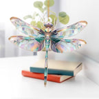 Dragonfly Ornament Stained Glass Style – Acrylic Window Hanging Suncatcher, Car Rearview Mirror Charm, Whimsical Holiday Christmas Tree Ornament, Unique Dragonfly Gifts for Women, Mom, Teacher(Sun-13) - Image 7