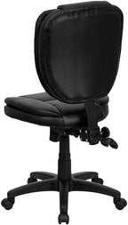 Flash Furniture Caroline Mid-Back Black LeatherSoft Multifunction Swivel - Image 6