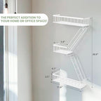 SweetSage Fire Escape Wall Shelf White - Modern New York City Wall Decorative Display Ladder Floating Shelves for Bedroom, Home Decor, Action Figure Display (2.5-Tier) - Image 2