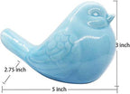 NEW Blue Bird Figurine, Ceramic Chubby Bird Figure Cottage Animal Bird Statue Decorations for Home Garden Decor Accents - Image 4