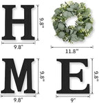 Pinkpum Wood Home Sign with Eucalyptus Wreath for O Home Decor Wall Decor - Image 5
