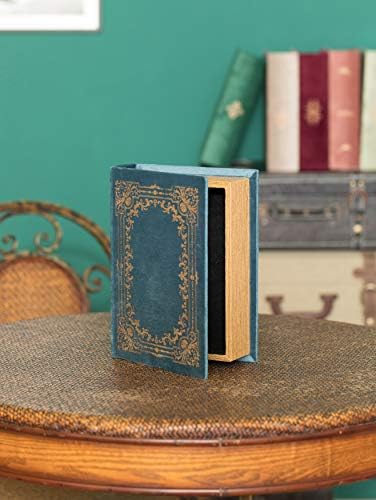 VW Vintiquewise Decorative Vintage Book Shaped Trinket Storage Box - Blue - Image 2