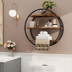 Circle Shelf Wall Decor, 3 Tier Decorative Round Wall Shelf - Image 4