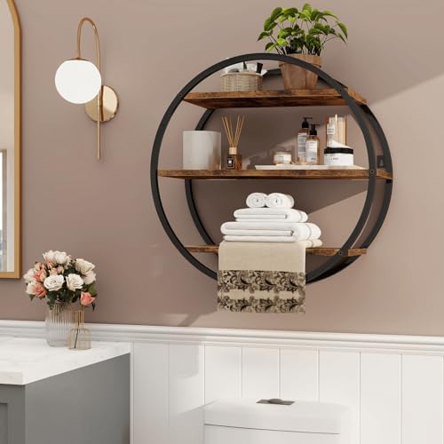 Circle Shelf Wall Decor, 3 Tier Decorative Round Wall Shelf - Image 4