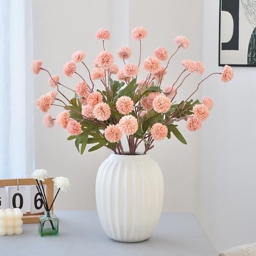 Artificial Flowers for Vase 10 Pcs, 20 Inch Fake Mums with Long Stems - Image 2