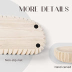 Oakrain Decorative Dough Bowl for Home Decor, 16" Hand-carved Wood Bowl - Image 4