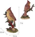 Braxio Bird Figurines Home Decor – Resin Red Cardinal Figurine on Branch, Christmas Cardinal Decor for Shelf, Table, Living Room, Bedroom & Memorial Gift, 5.5 x 3.4 x 7 Inches - Image 4
