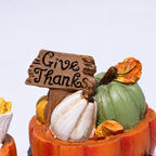 Hodao 8.5IN Fall Pumpkin Figurines Thanksgiving Decorations for Indoor Home - Image 4